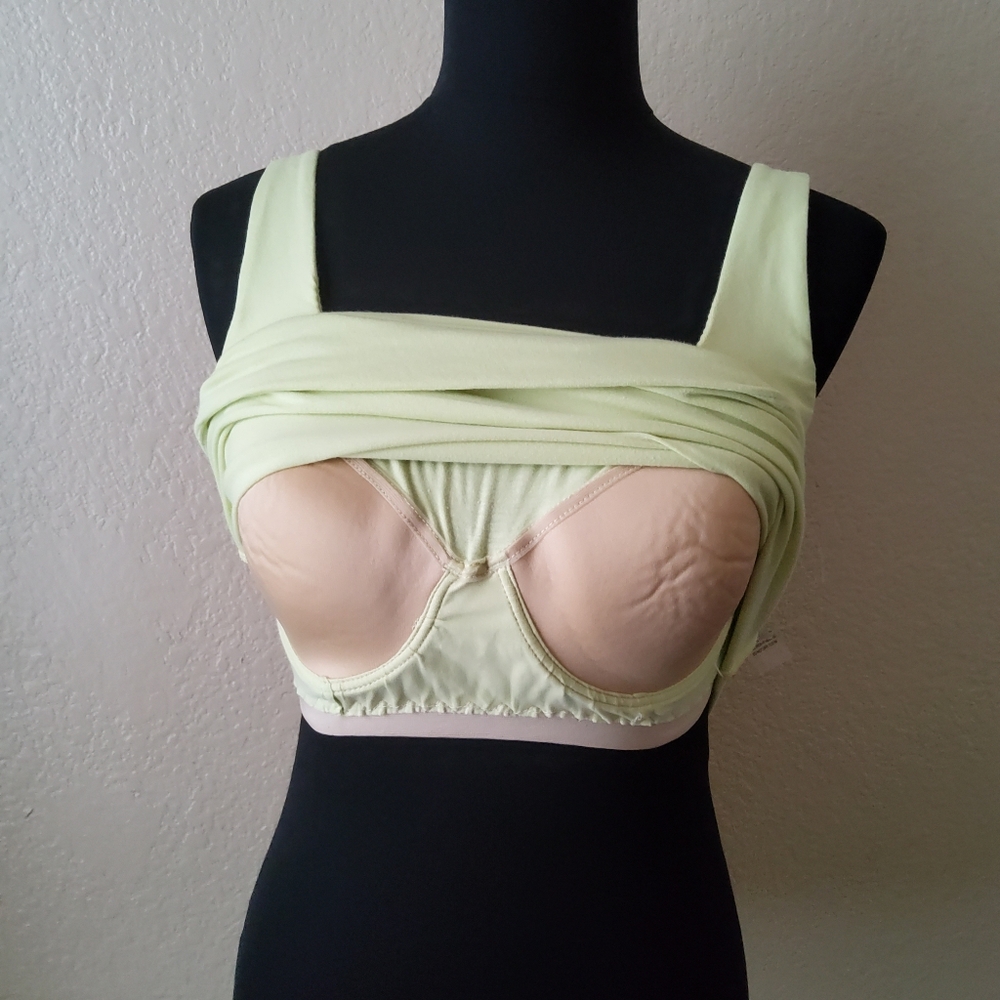 Soft Surroundings Underwire Cami Tank Top Size 36B Green - Picture 4 of 9